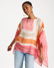 Printed Poncho Coral - Chico's