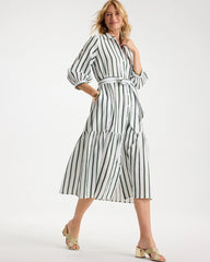 Striped Cotton-Gauze Shirtdress Alabaster - Chico's