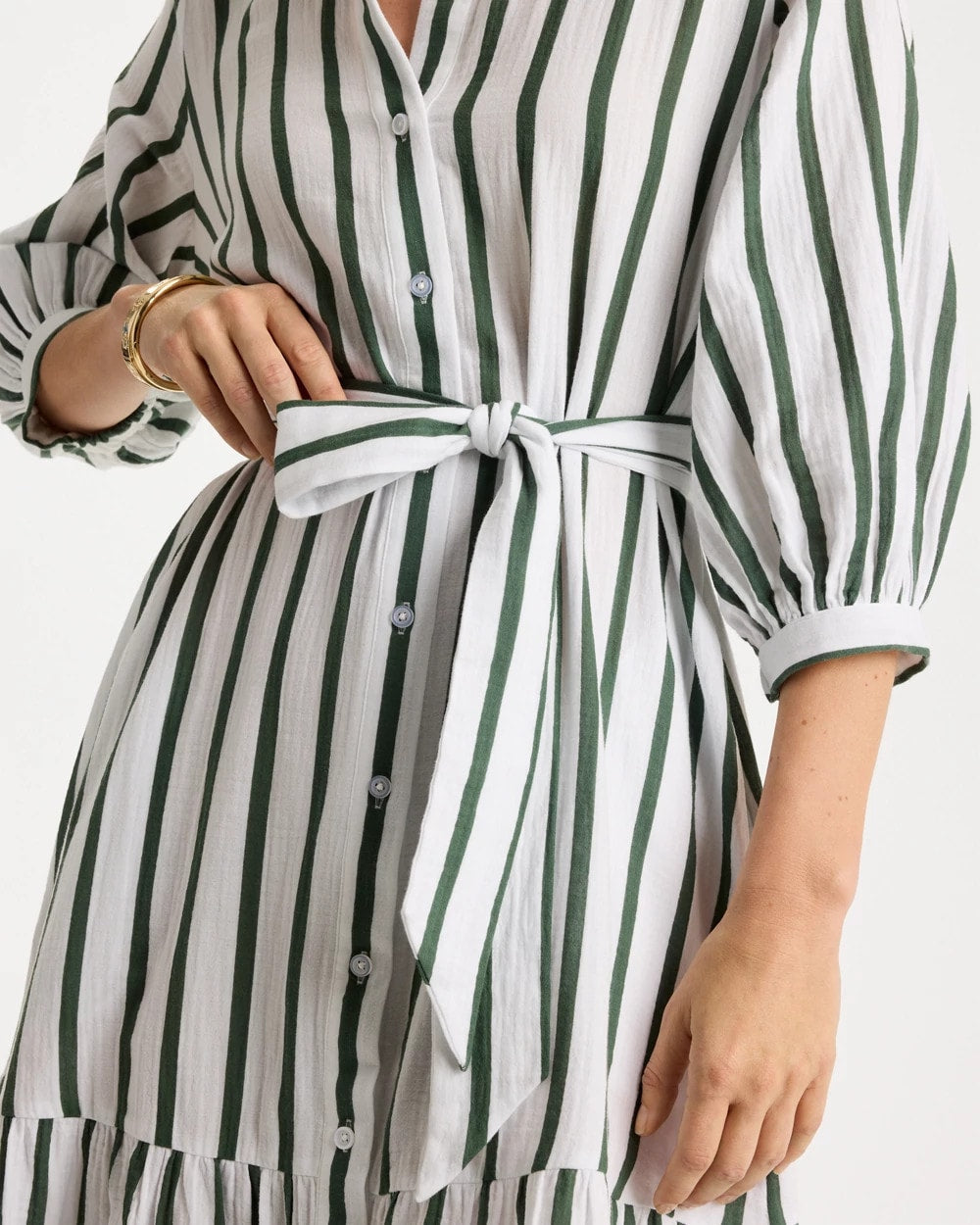 Striped Cotton-Gauze Shirtdress Alabaster - Chico's