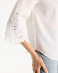 Tencel™ Denim Eyelet Shirt Alabaster - Chico's