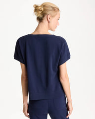 Zenergy® Gauze French Terry Mix Tee Passport Blue - Chico's