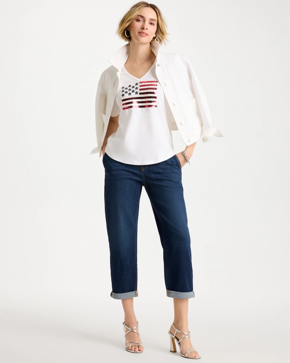 Americana Tee Alabaster - Chico's