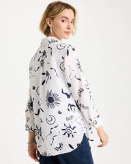 No Iron™ Linen Beach Shirt Passport Blue - Chico's