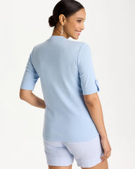 Pima V-Neck Tee Blue Haven - Chico's