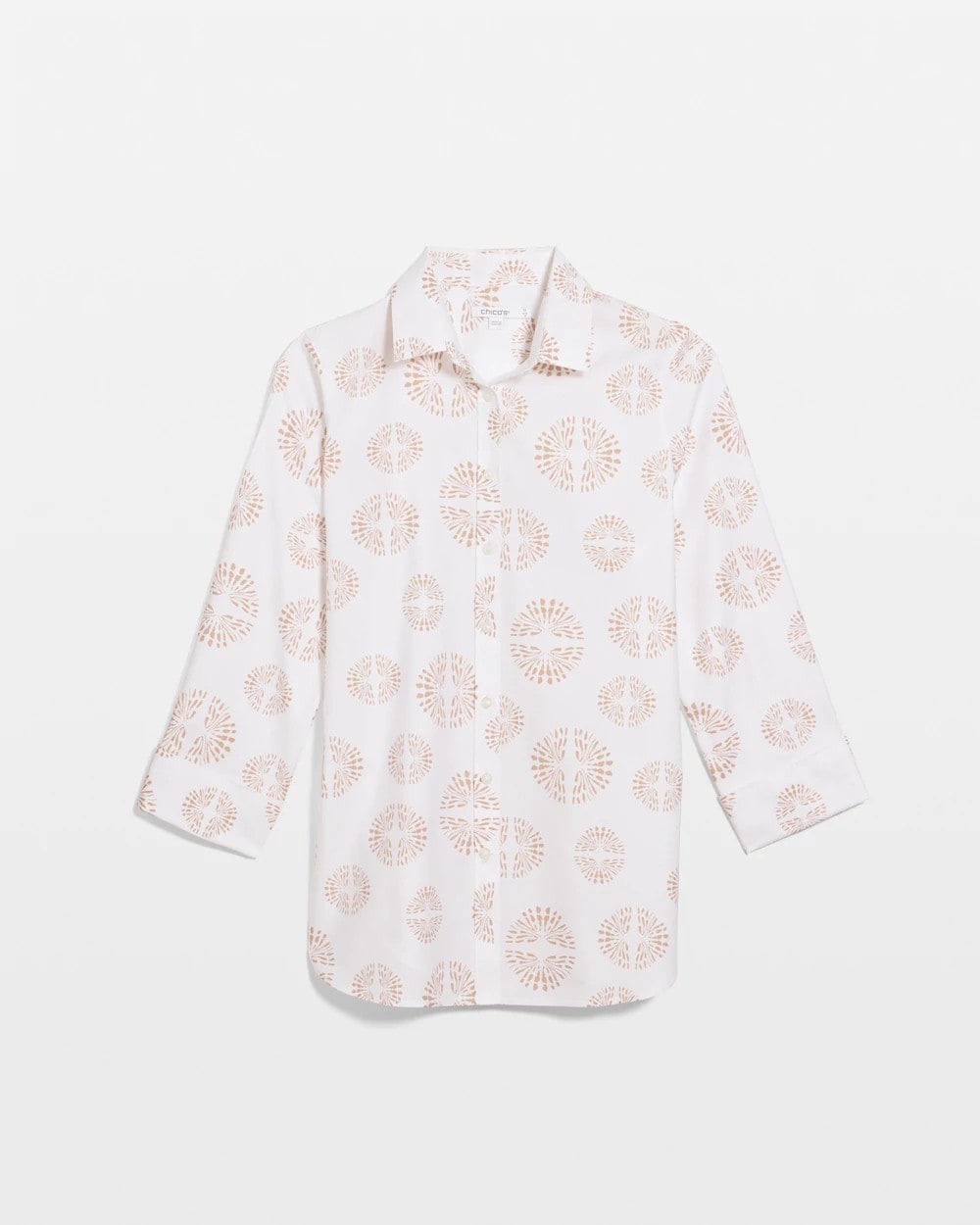 No Iron™ Stretch Stamped Shirt Optic White - Chico's