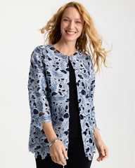 Travelers™ Collection Contrast Lined Lace Jacket Travelers India Ink - Chico's