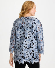 Travelers™ Collection Contrast Lined Lace Jacket Travelers India Ink - Chico's