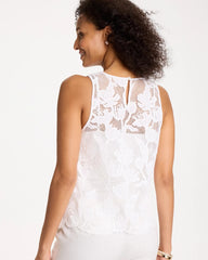 Petal Lace Applique Tank Alabaster - Chico's