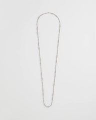 Silvertone Long Beaded Necklace Silver - Chico's