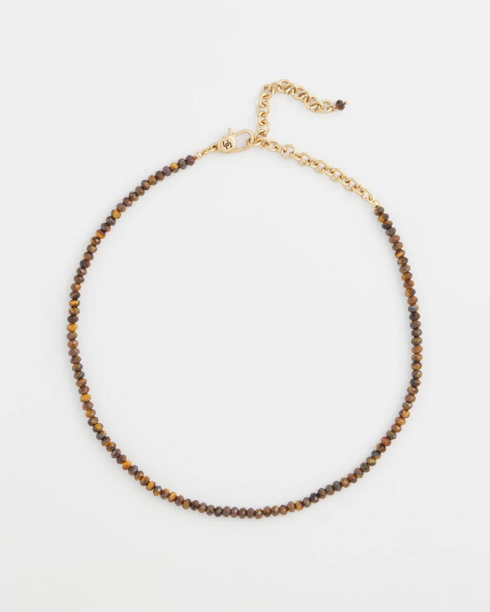 Genuine Tiger's Eye Stone Necklace Neutral - Chico's