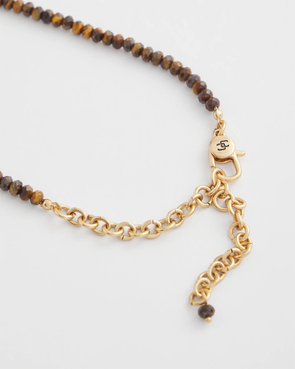 Genuine Tiger's Eye Stone Necklace Neutral - Chico's