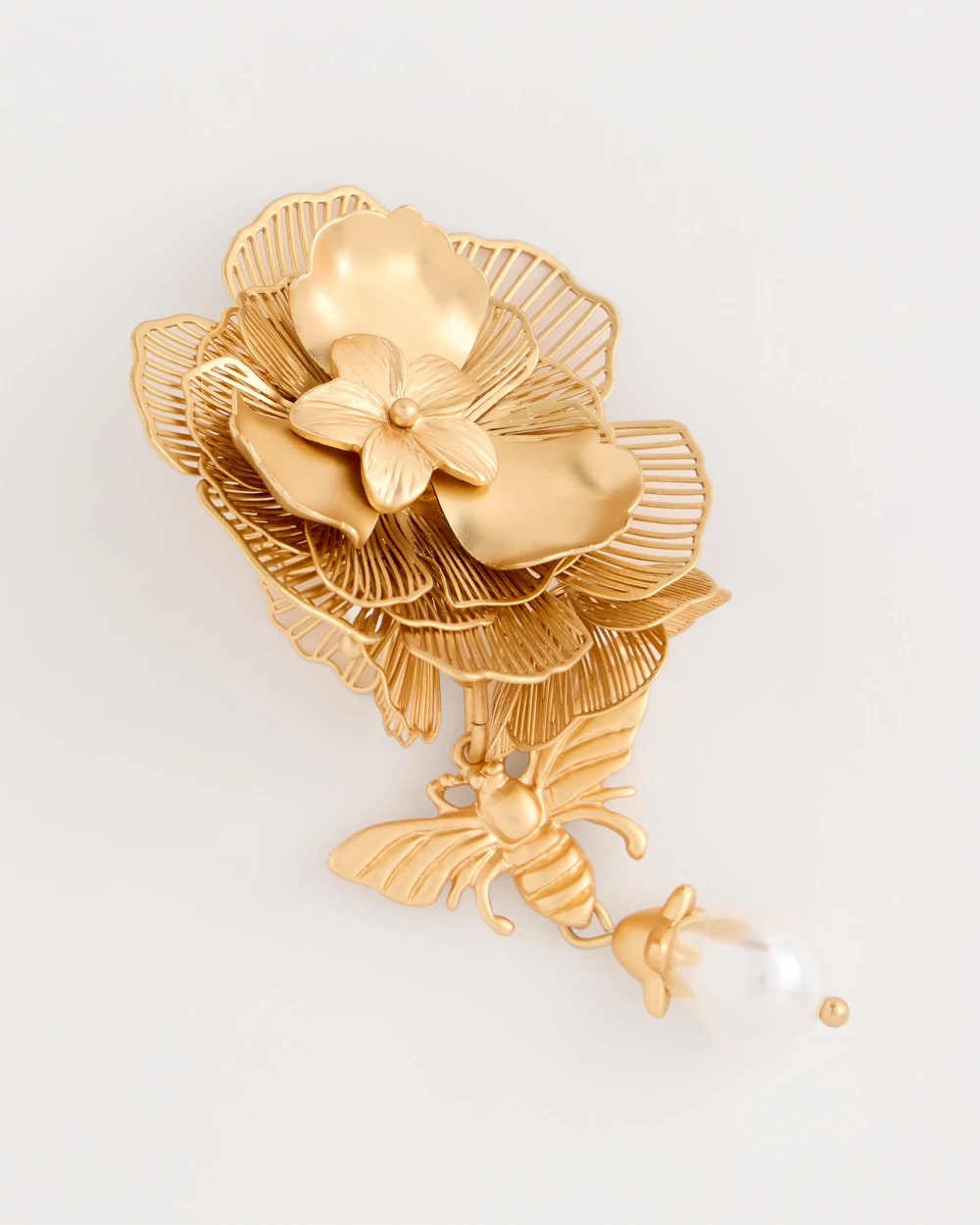 Filigree Flower Earrings Gold - Chico's