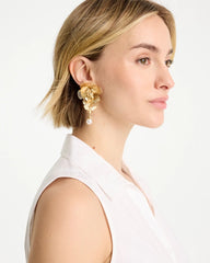 Filigree Flower Earrings Gold - Chico's