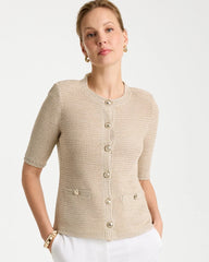 Metallic Lady Jacket Cardigan Gold - Chico's