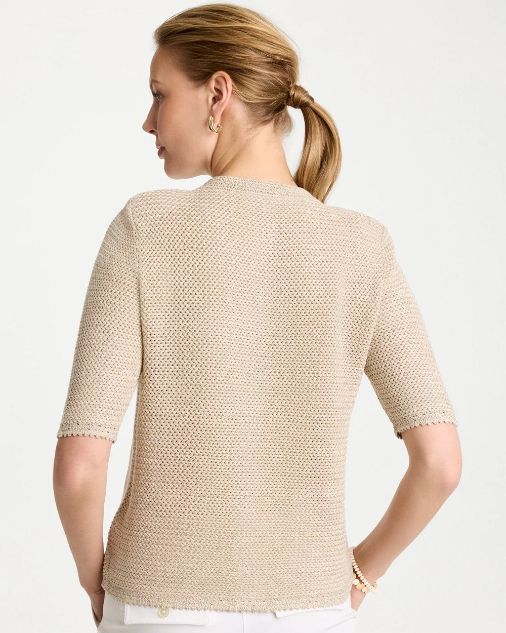 Metallic Lady Jacket Cardigan Gold - Chico's