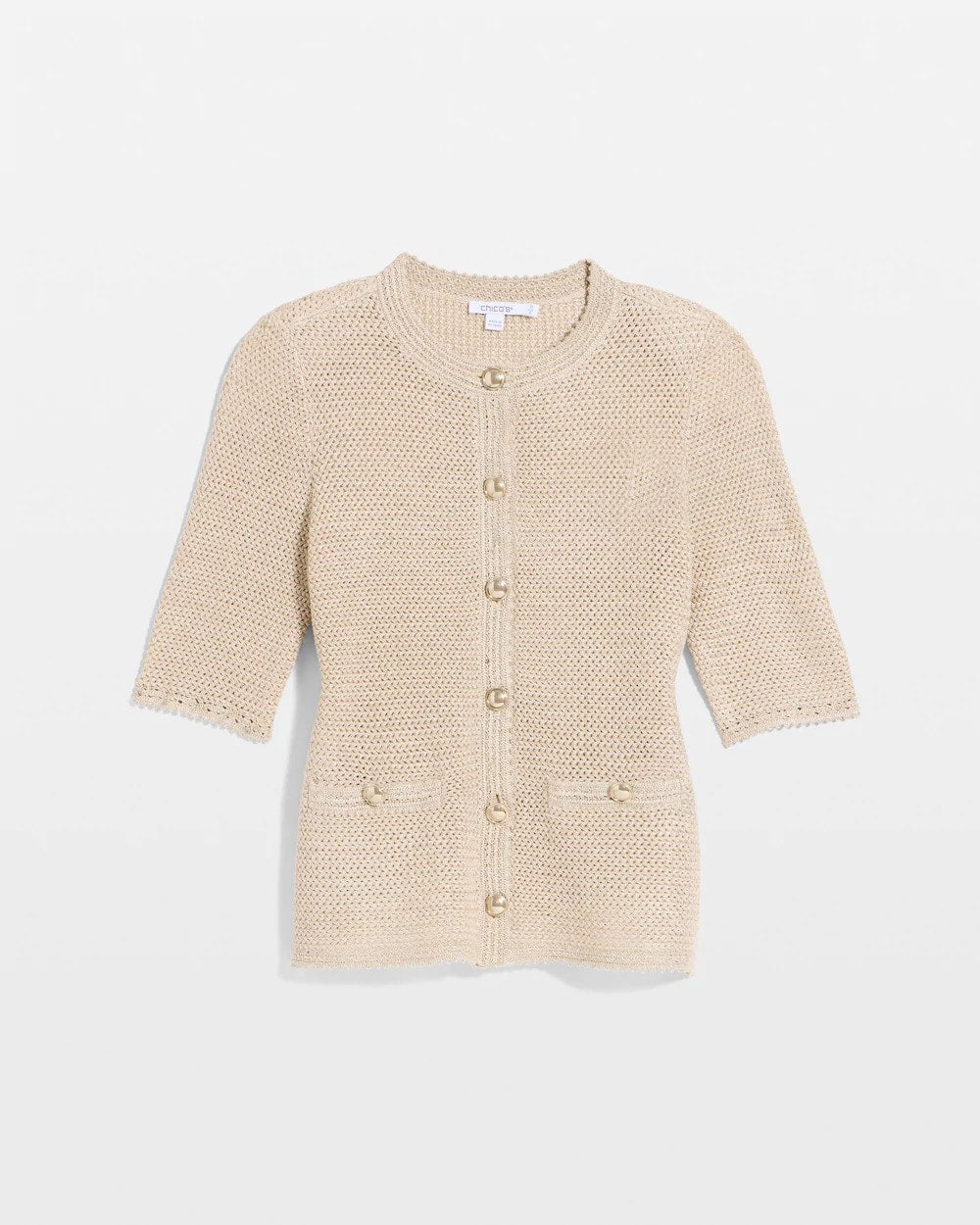Metallic Lady Jacket Cardigan Gold - Chico's