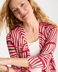 Geo Summer Romance Cardigan Cherry Lush - Chico's
