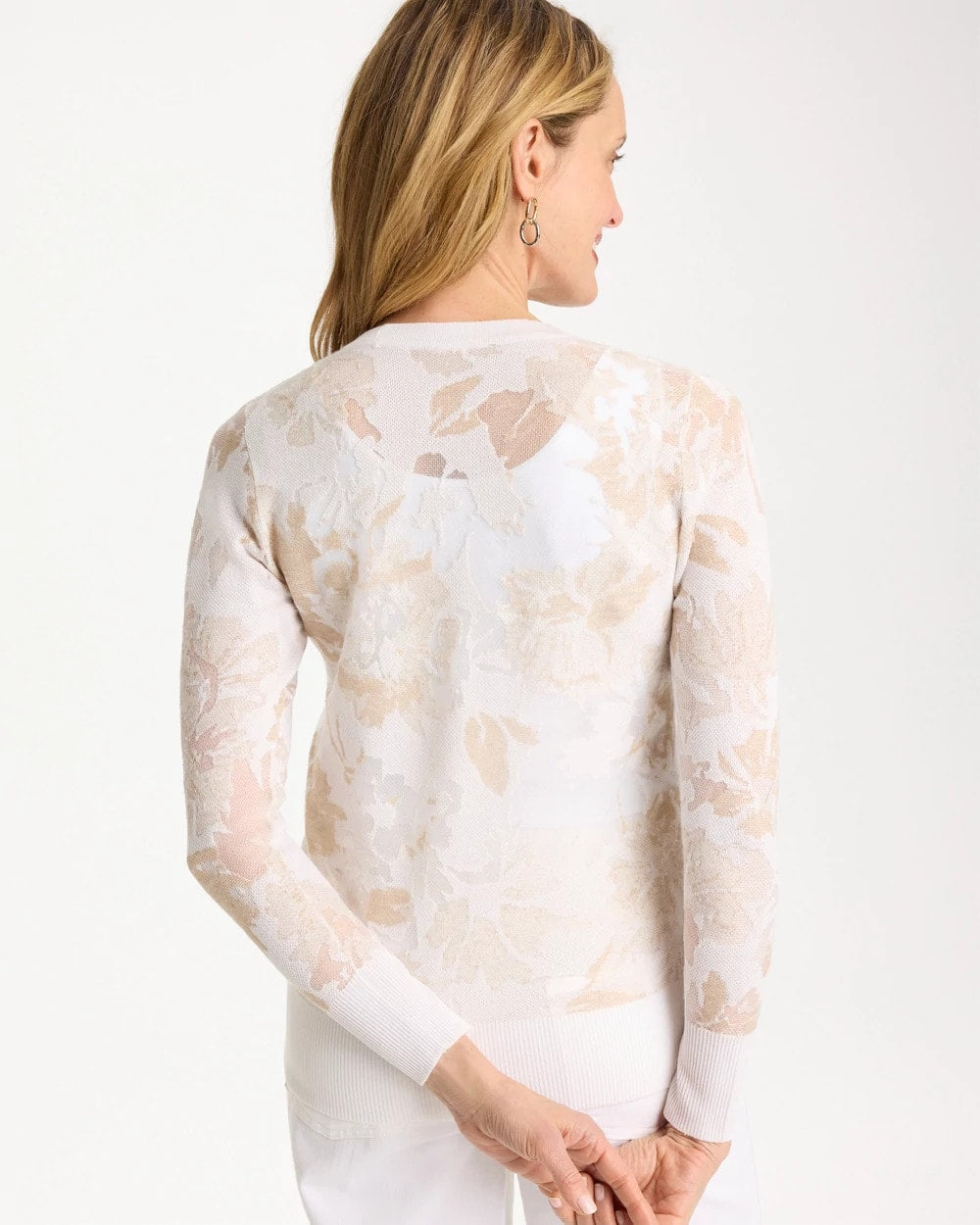 Burnout Button-Front Cardigan Alabaster - Chico's