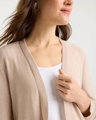 Sequined Summer Romance Cardigan Smokey Taupe - Chico's