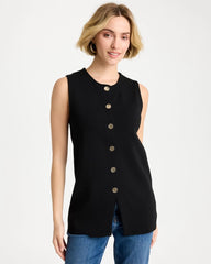 Refined Crewneck Sweater Vest Black - Chico's