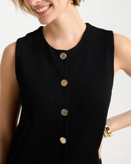 Refined Crewneck Sweater Vest Black - Chico's