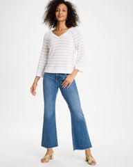 Metallic Striped Pullover Sweater Alabaster - Chico's