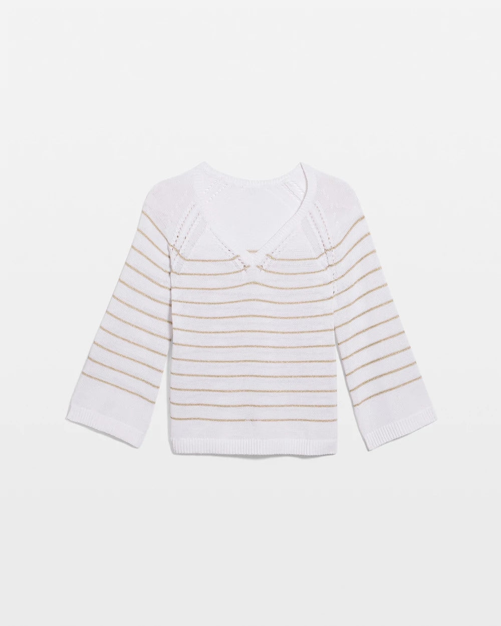 Metallic Striped Pullover Sweater Alabaster - Chico's