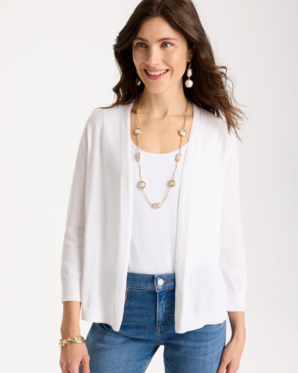 Summer Romance Cardigan Alabaster - Chico's