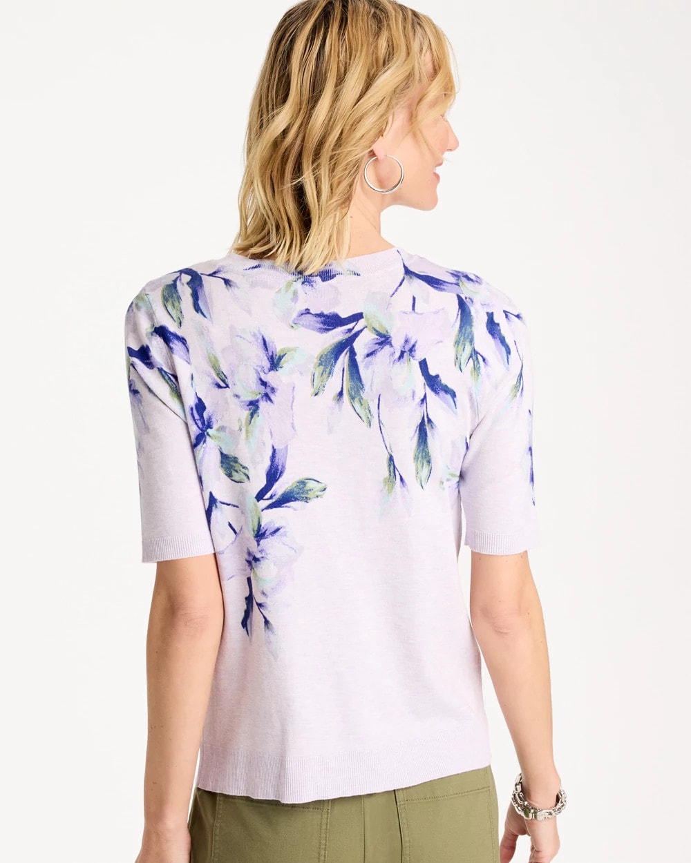 Ella Short-Sleeve Orchid Sweater Orchid Mist - Chico's