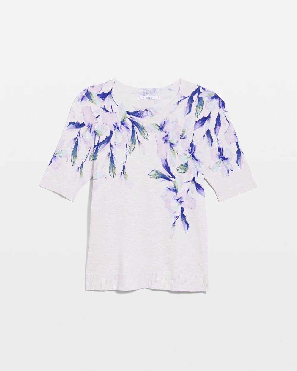 Ella Short-Sleeve Orchid Sweater Orchid Mist - Chico's