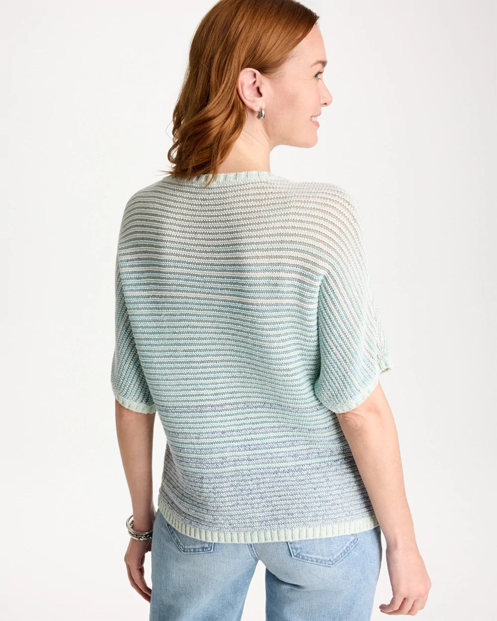 Space Dyed Pullover Sweater Passport Blue - Chico's