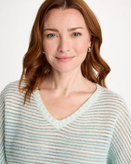 Space Dyed Pullover Sweater Passport Blue - Chico's