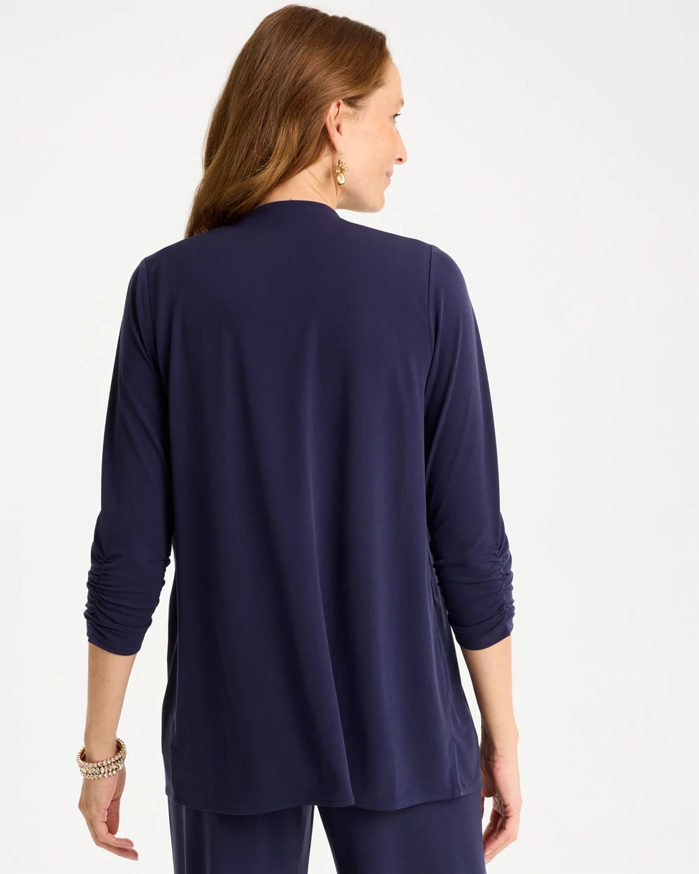 Travelers™ Knit Fly Away Cardigan Passport Blue - Chico's