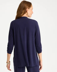 Travelers™ Knit Fly Away Cardigan Passport Blue - Chico's