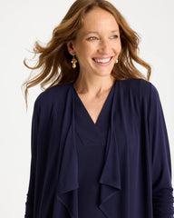Travelers™ Knit Fly Away Cardigan Passport Blue - Chico's