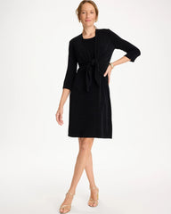 Travelers™ Drape Tie-Front Cardigan Travelers Black - Chico's