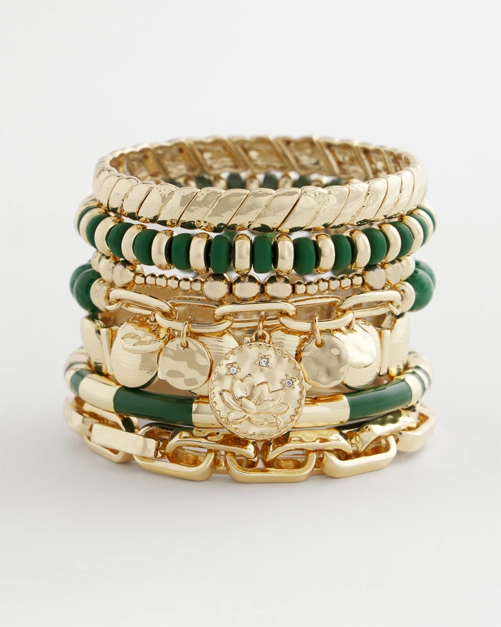 Green Enamel Hinge Bangle Green - Chico's