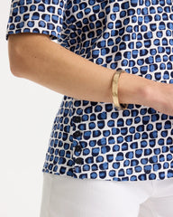 Cotton Slub Printed Tee Passport Blue - Chico's