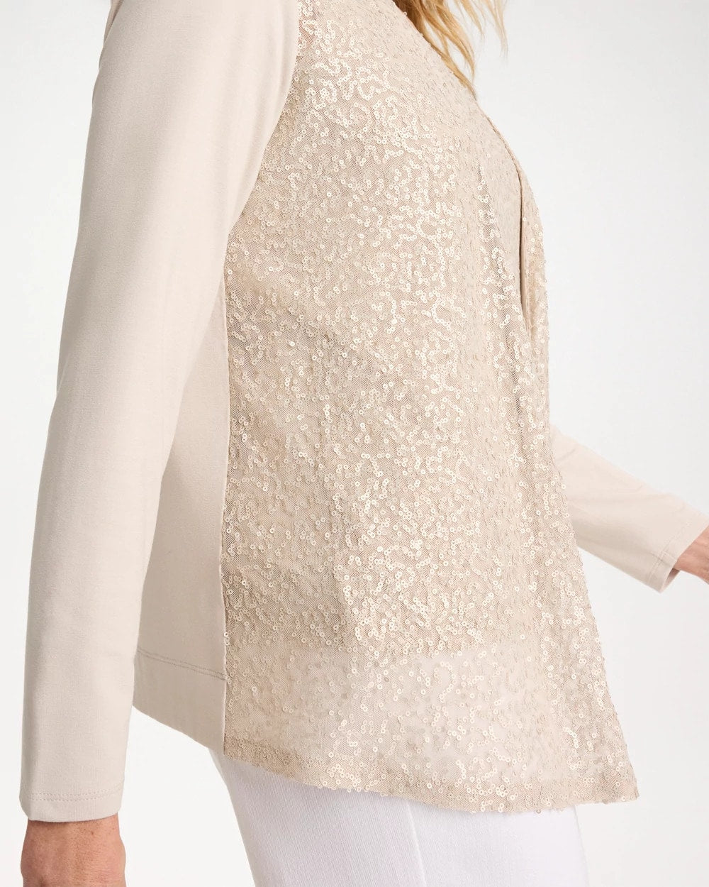Knit Sequin Cardigan Smokey Taupe - Chico's