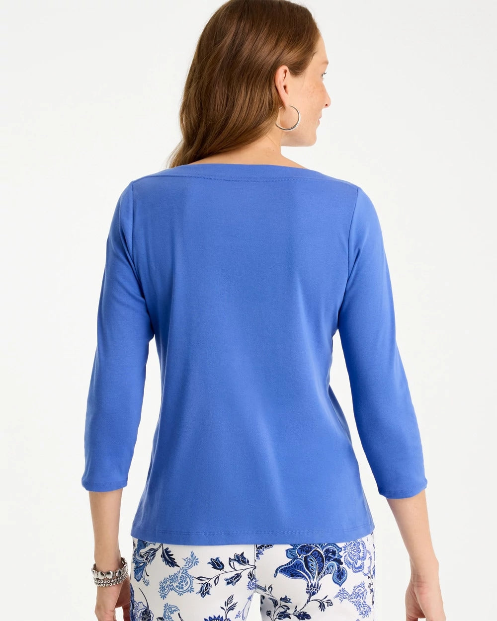 Pima 3/4 Sleeve Tee Amparo Blue - Chico's