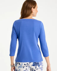 Pima 3/4 Sleeve Tee Amparo Blue - Chico's