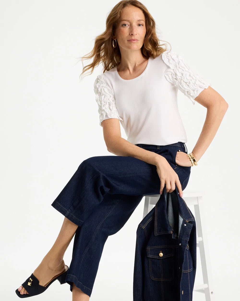 Knit 3D Sleeve Tee Alabaster - Chico's