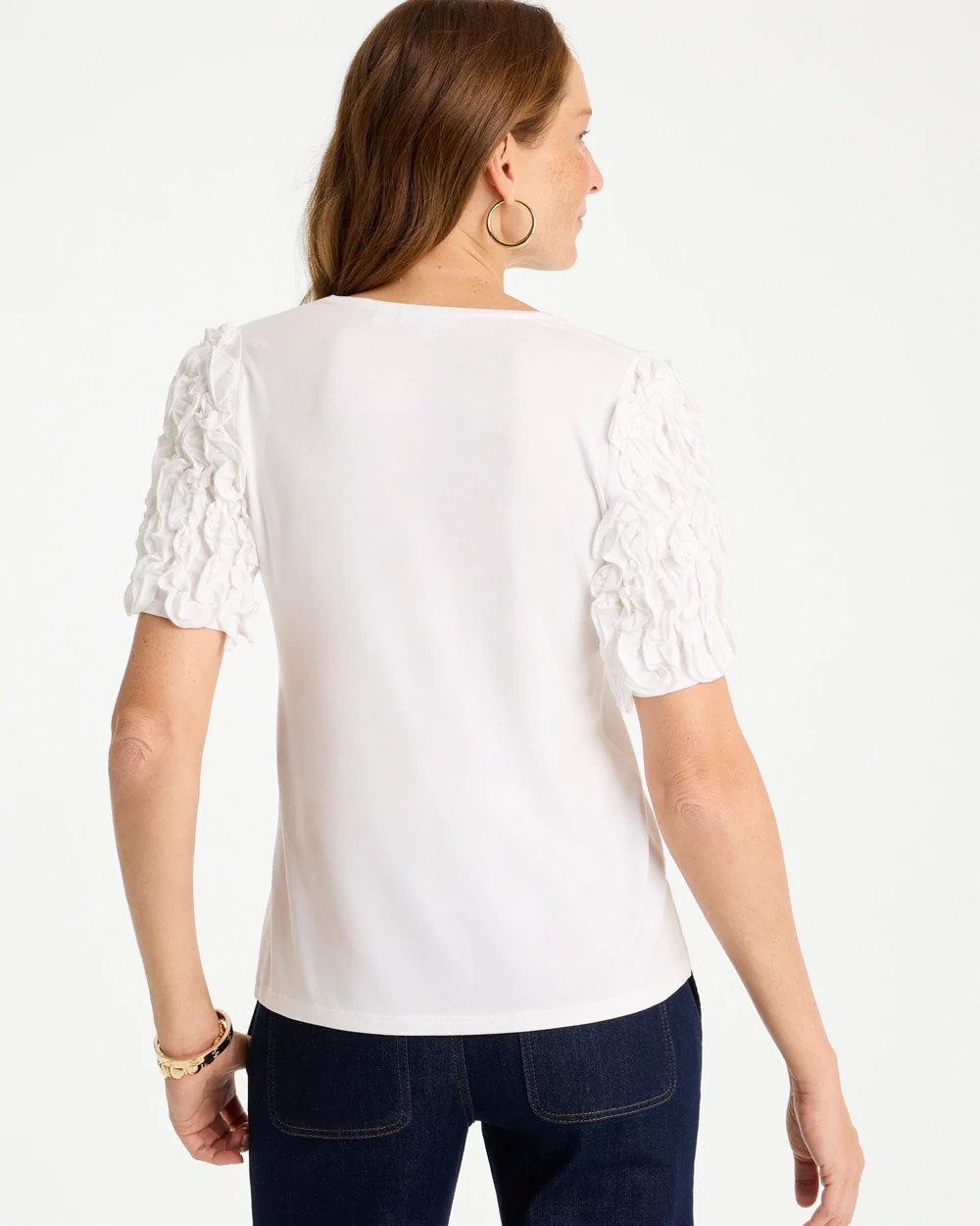Knit 3D Sleeve Tee Alabaster - Chico's