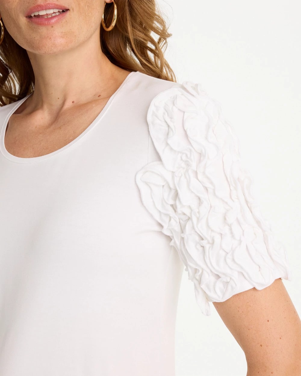 Knit 3D Sleeve Tee Alabaster - Chico's