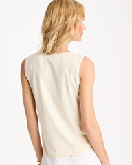 Caviar Trim Floral Tank Ecru - Chico's