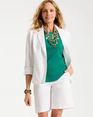 High Neck Rib Tank Topanga Green - Chico's