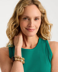 High Neck Rib Tank Topanga Green - Chico's