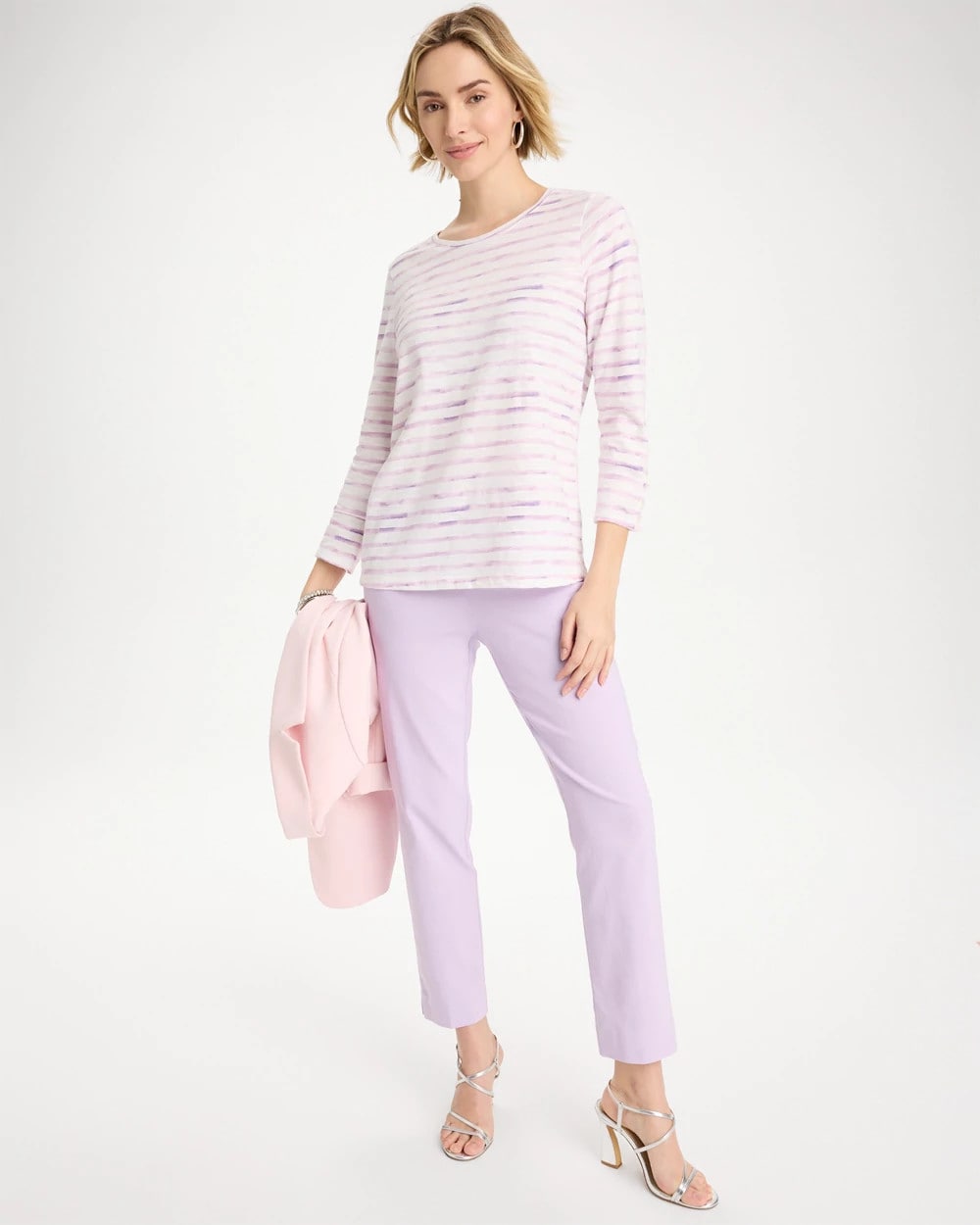 Palermo Cotton Slub Tee Pale Sweet Pea - Chico's