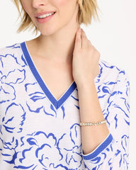 Zenergy® Slub Knit Mesh Trim Tee Amparo Blue - Chico's