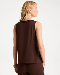 Jersey Satin Tank Top Deep Brown - Chico's